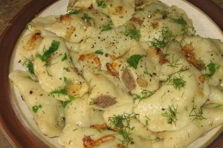 Вареники с печенью и картошкой