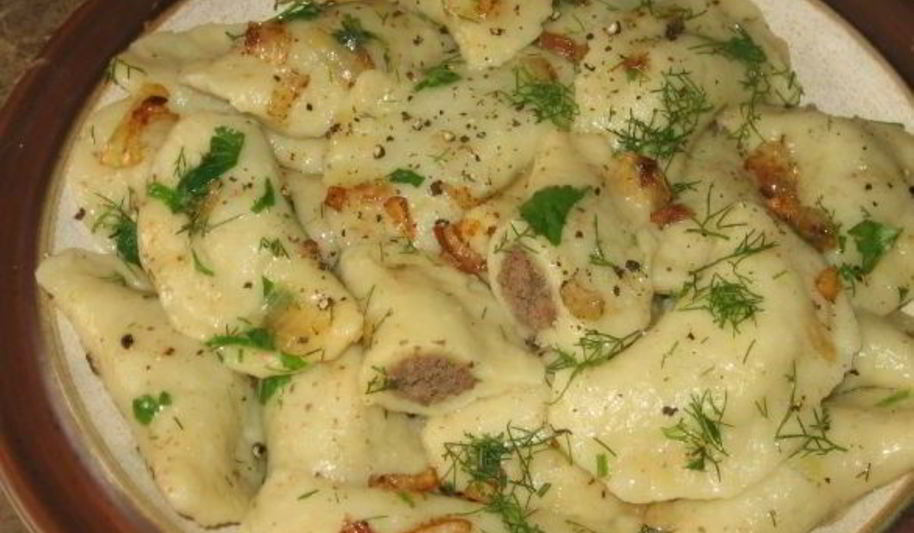 Рецепт вареников с печенью и картошкой