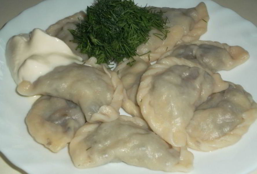 Вареники с шампиньонами