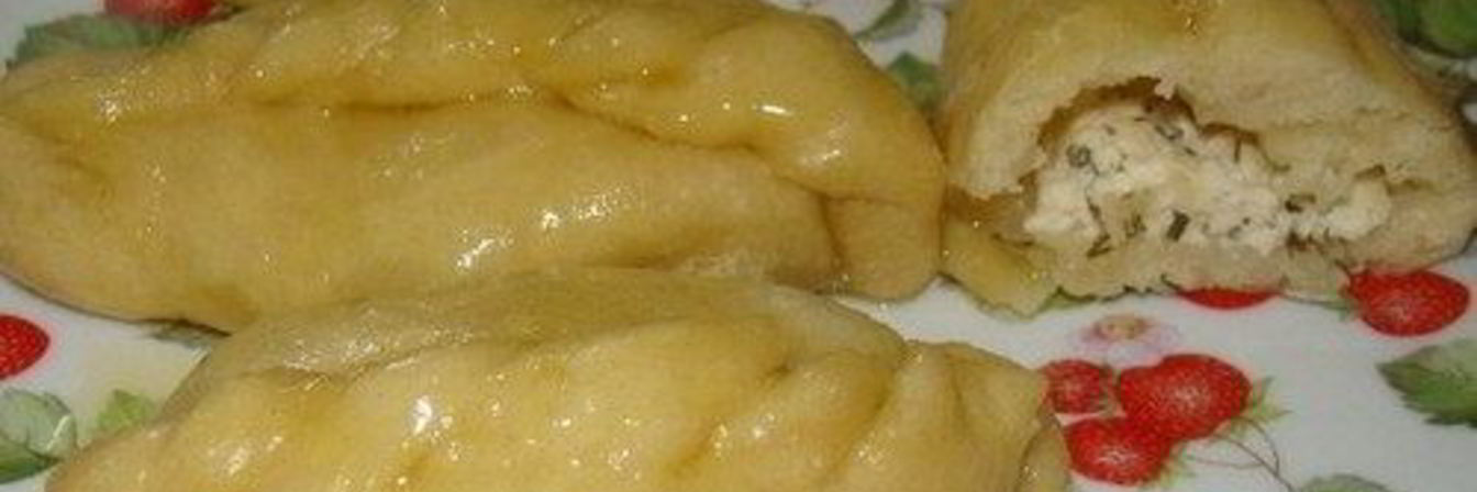 Вареники с творогом и укропом на пару