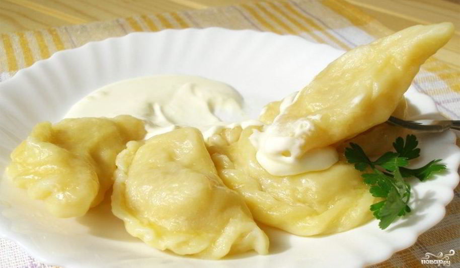Рецепт вареников с творогом соленые