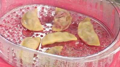 вареники с вишней на пару