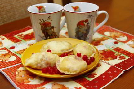 Вареники с ягодами на кефире