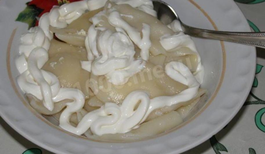 Рецепт вареников со сметаной