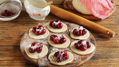 заварное тесто для вареников с вишней