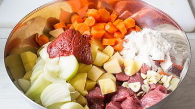 сытное жаркое из говядины