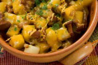 Жаркое из баранины с лисичками