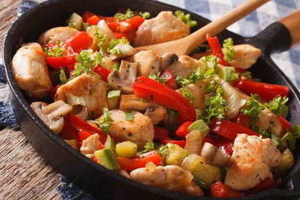 Жаркое из индейки с овощами