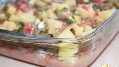 жаркое из индейки со стручковой фасолью