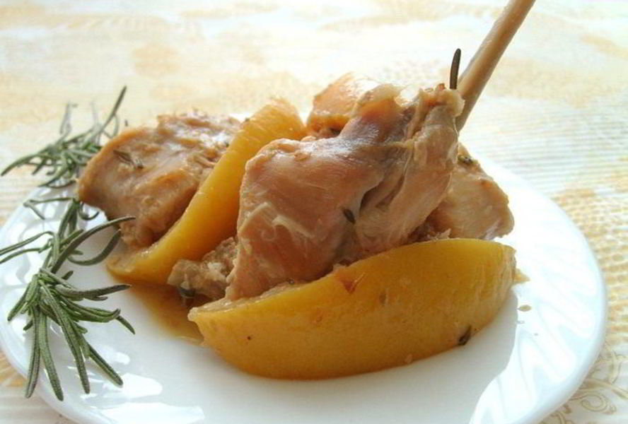 Жаркое из кролика с лимоном