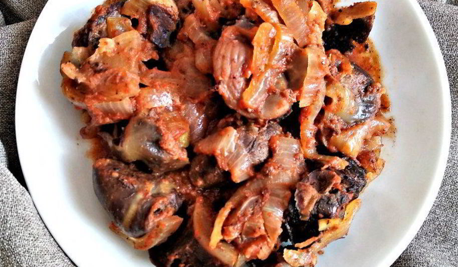 Рецепт жаркого из куриных потрошков