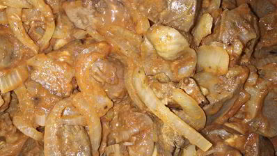 жаркое из куриных потрошков