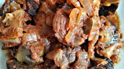 жаркое из куриных потрошков