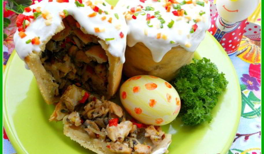 Рецепт жаркого из курицы и грибов праздничный кулич