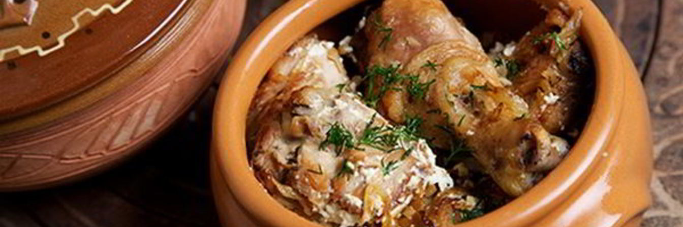 Жаркое из курицы с грибами по-русски