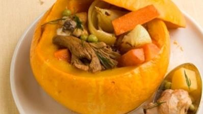 жаркое из курицы с лисичками