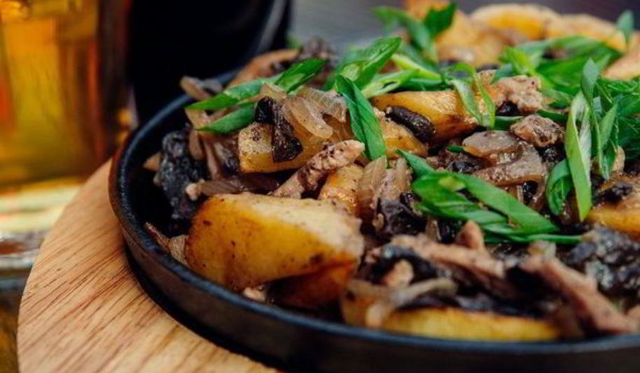 Рецепт жаркого из свинины с шампиньонами в духовке