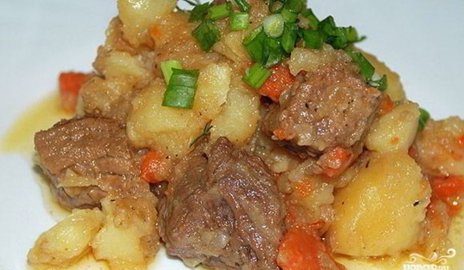 Рецепт жаркого из свинины в мультиварке
