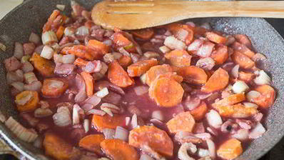 жаркое из свиного сердца с брюссельской капустой