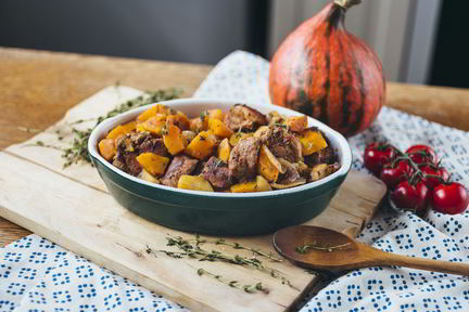 Жаркое из телятины с картофелем и тыквой