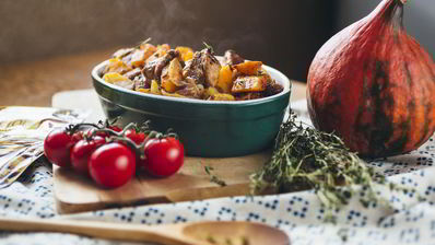 жаркое из телятины с картофелем и тыквой