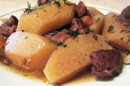 Жаркое по-домашнему в гранатовом соусе