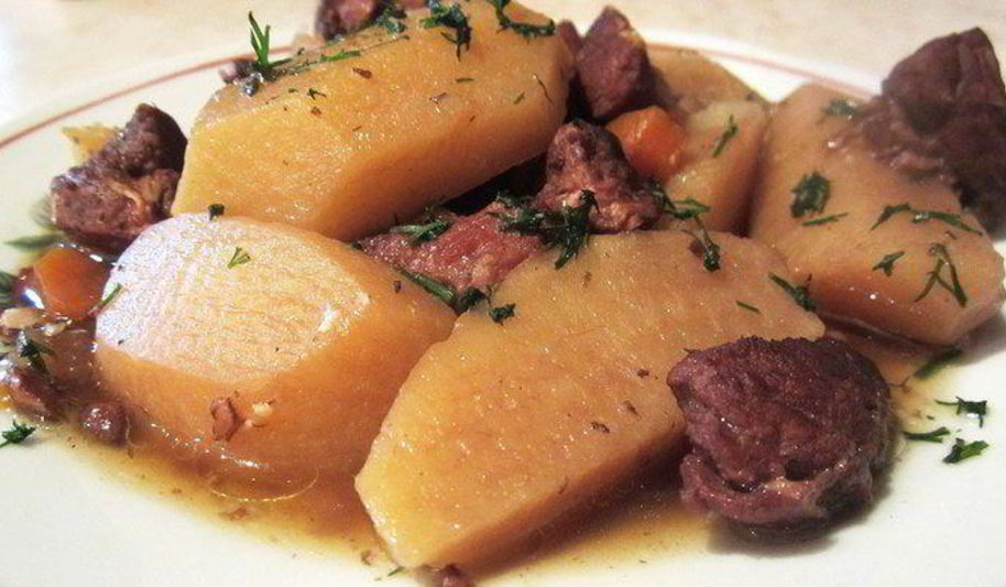 Рецепт жаркого по-домашнему в гранатовом соусе