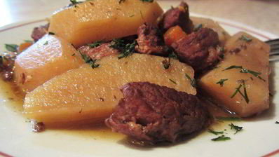 жаркое по-домашнему в гранатовом соусе