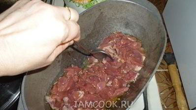 жаркое с грибами и печенью