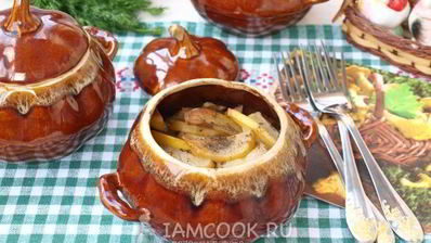 жаркое с грибами в горшочках