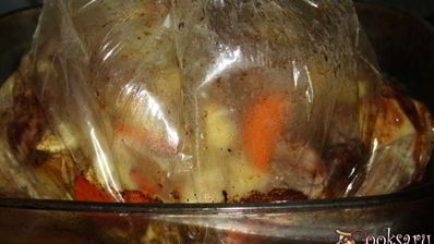жаркое с индейкой в пакете