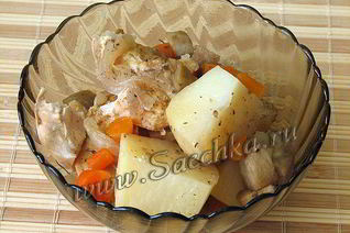 Жаркое с курицей в мультиварке