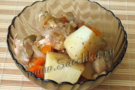 Жаркое с курицей в мультиварке