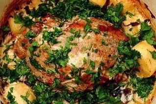 Жаркое с лесными грибами из телятины