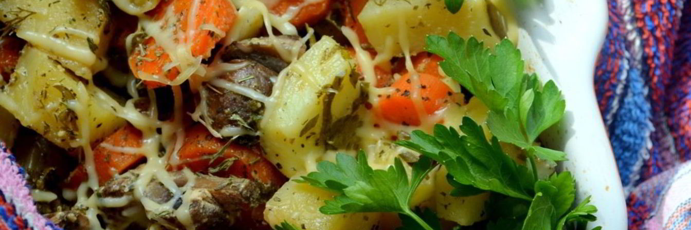 Жаркое с шампиньонами