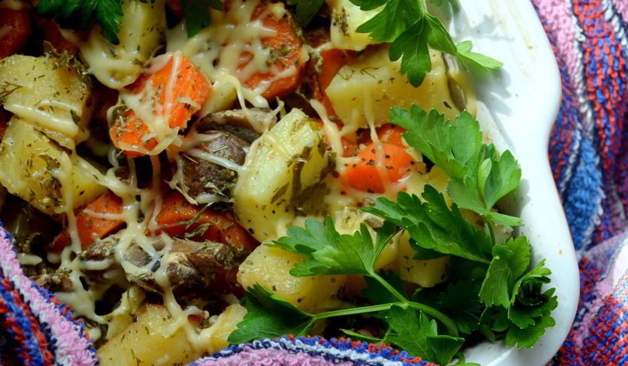 Рецепт жаркого с шампиньонами