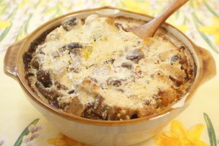 Жаркое с стручковой фасолью и опятами