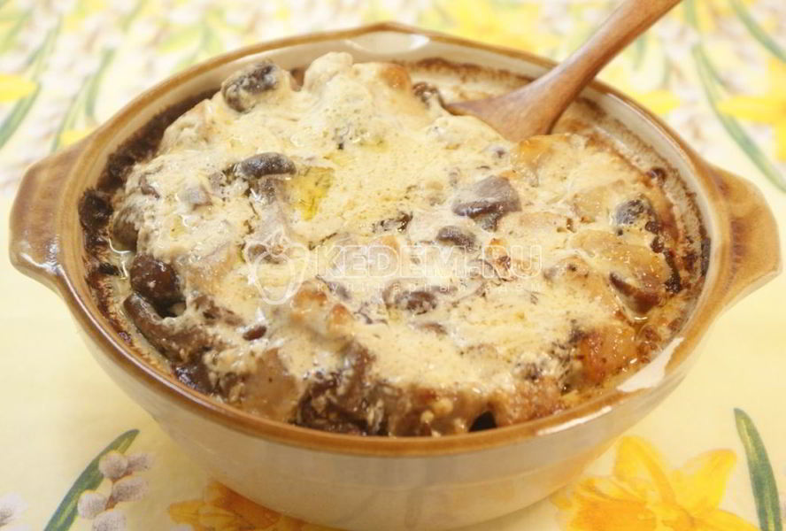 Жаркое с стручковой фасолью и опятами