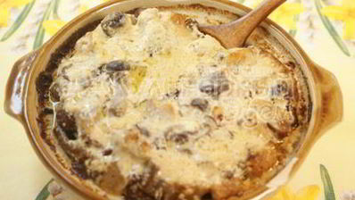 жаркое с стручковой фасолью и опятами