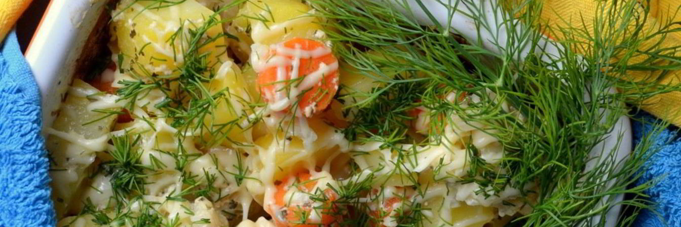 Жаркое с цветной капустой в горчичном соусе