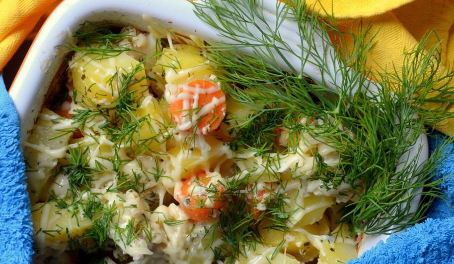 Рецепт жаркого с цветной капустой в горчичном соусе