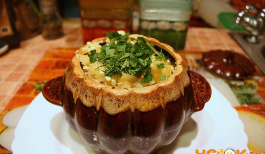 Рецепт жаркого в горшочках с курицей и грибами