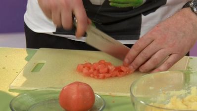 картофельные зразы с капустой и кабачковой икрой