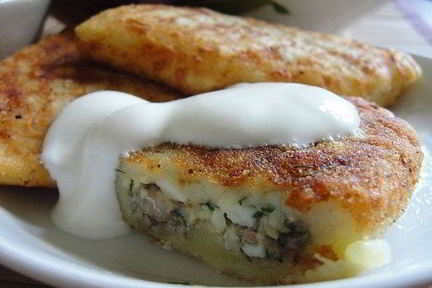 Картофельные зразы с начинкой из сардин