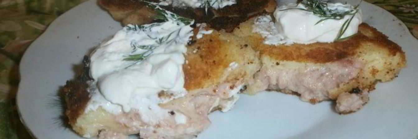 Картофельные зразы с ветчиной и сыром