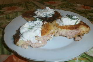 Картофельные зразы с ветчиной и сыром