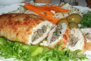 Куриные зразы с начинкой из потрошков