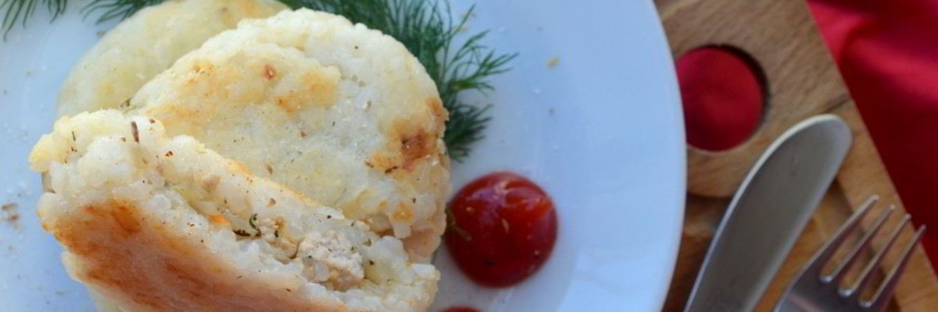 Рисовые зразы с мясной начинкой