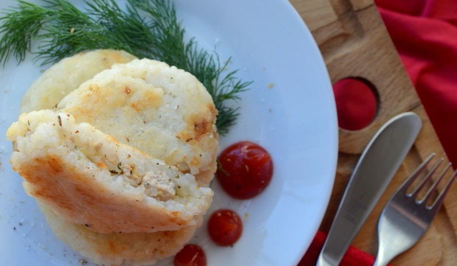 Рецепт рисовых зраз с мясной начинкой