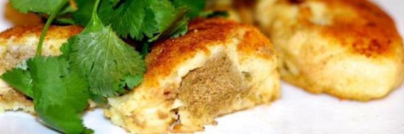Зразы из картофеля с начинкой из говяжьей печени